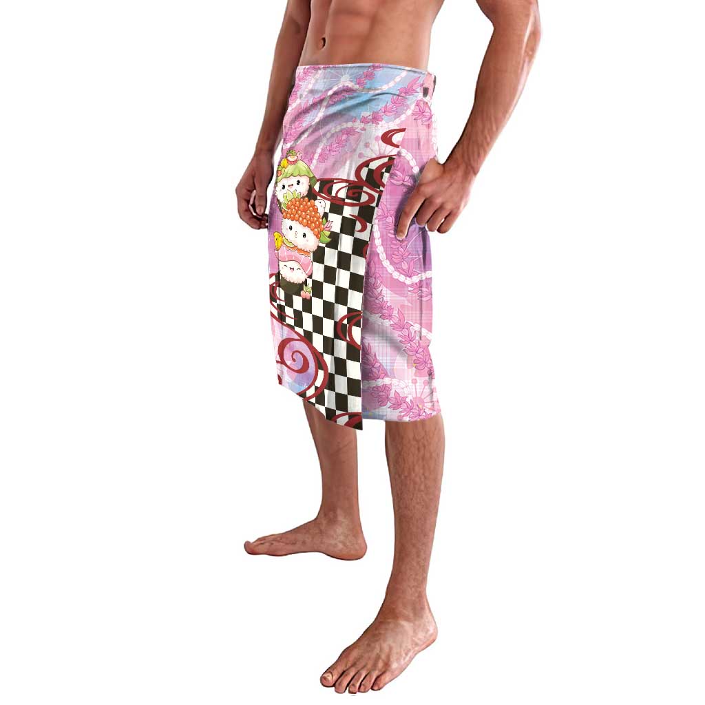Personalized Japanese Kawaii Sushi Roll Lavalava Wagara Palaka Pattern LT9 - Polynesian Pride