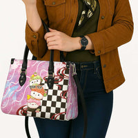 Personalized Japanese Kawaii Sushi Roll Leather Bag Wagara Palaka Pattern