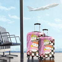 Personalized Japanese Kawaii Sushi Roll Luggage Cover Wagara Palaka Pattern LT9 - Polynesian Pride