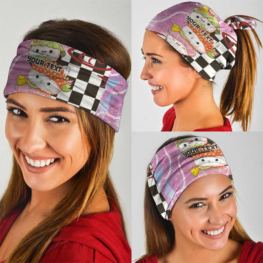 Personalized Japanese Kawaii Sushi Roll Neck Gaiter Wagara Palaka Pattern LT9 - Polynesian Pride