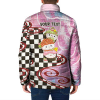 Personalized Japanese Kawaii Sushi Roll Padded Jacket Wagara Palaka Pattern LT9 - Polynesian Pride