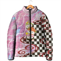 Personalized Japanese Kawaii Sushi Roll Padded Jacket Wagara Palaka Pattern LT9 - Polynesian Pride
