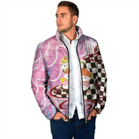 Personalized Japanese Kawaii Sushi Roll Padded Jacket Wagara Palaka Pattern LT9 - Polynesian Pride