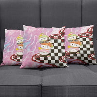 Personalized Japanese Kawaii Sushi Roll Pillow Cover Wagara Palaka Pattern