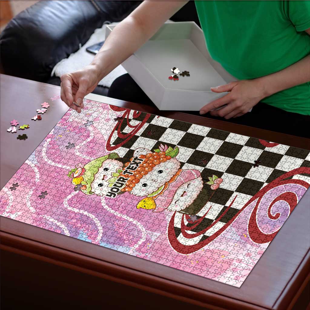 Personalized Japanese Kawaii Sushi Roll Puzzle Wagara Palaka Pattern LT9 - Polynesian Pride