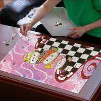 Personalized Japanese Kawaii Sushi Roll Puzzle Wagara Palaka Pattern LT9 - Polynesian Pride