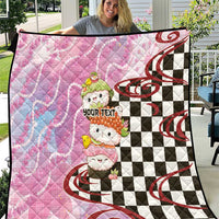 Personalized Japanese Kawaii Sushi Roll Quilt Wagara Palaka Pattern