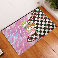 Personalized Japanese Kawaii Sushi Roll Rubber Doormat Wagara Palaka Pattern LT9 - Polynesian Pride