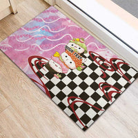 Personalized Japanese Kawaii Sushi Roll Rubber Doormat Wagara Palaka Pattern LT9 - Polynesian Pride