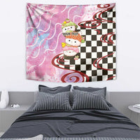 Personalized Japanese Kawaii Sushi Roll Tapestry Wagara Palaka Pattern LT9 - Polynesian Pride