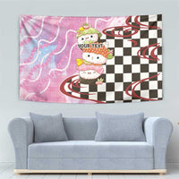 Personalized Japanese Kawaii Sushi Roll Tapestry Wagara Palaka Pattern LT9 - Polynesian Pride