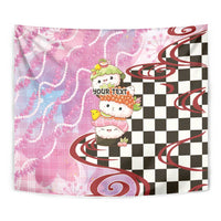 Personalized Japanese Kawaii Sushi Roll Tapestry Wagara Palaka Pattern LT9 - Polynesian Pride