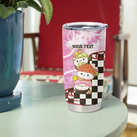 Personalized Japanese Kawaii Sushi Roll Tumbler Cup Wagara Palaka Pattern LT9 - Polynesian Pride