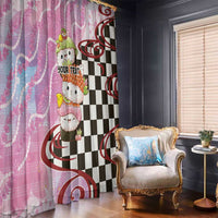 Personalized Japanese Kawaii Sushi Roll Window Curtain Wagara Palaka Pattern