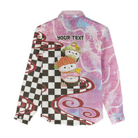 Personalized Japanese Kawaii Sushi Roll Women Casual Shirt Wagara Palaka Pattern