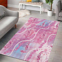 Japanese Koi Fish Area Rug Pink Wagara Palaka Honohono Pikake Lei
