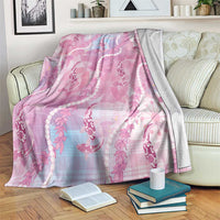 Japanese Koi Fish Blanket Pink Wagara Palaka Honohono Pikake Lei LT9 Pink - Polynesian Pride