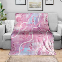 Japanese Koi Fish Blanket Pink Wagara Palaka Honohono Pikake Lei LT9 - Polynesian Pride