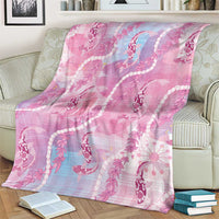 Japanese Koi Fish Blanket Pink Wagara Palaka Honohono Pikake Lei LT9 - Polynesian Pride