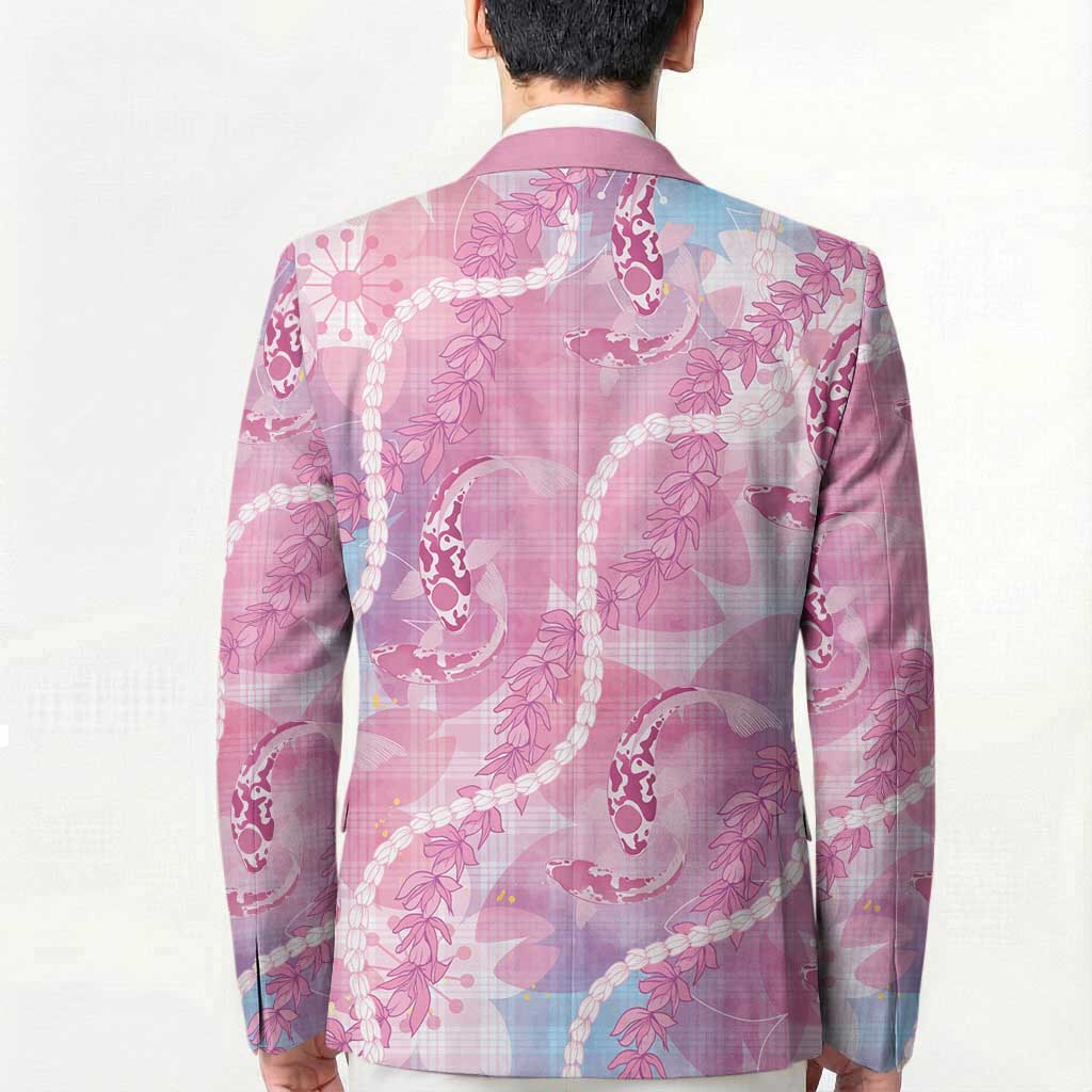 Japanese Koi Fish Blazer Pink Wagara Palaka Honohono Pikake Lei