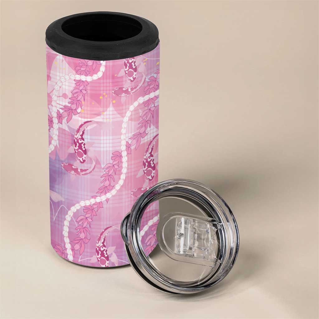 Japanese Koi Fish 4 in 1 Can Cooler Tumbler Pink Wagara Palaka Honohono Pikake Lei LT9 - Polynesian Pride