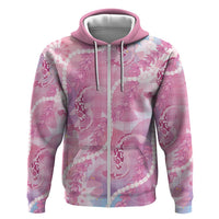 Japanese Koi Fish Hoodie Pink Wagara Palaka Honohono Pikake Lei LT9 Zip Hoodie Pink - Polynesian Pride