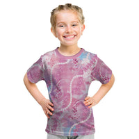 Japanese Koi Fish Kid T Shirt Pink Wagara Palaka Honohono Pikake Lei LT9 Pink - Polynesian Pride