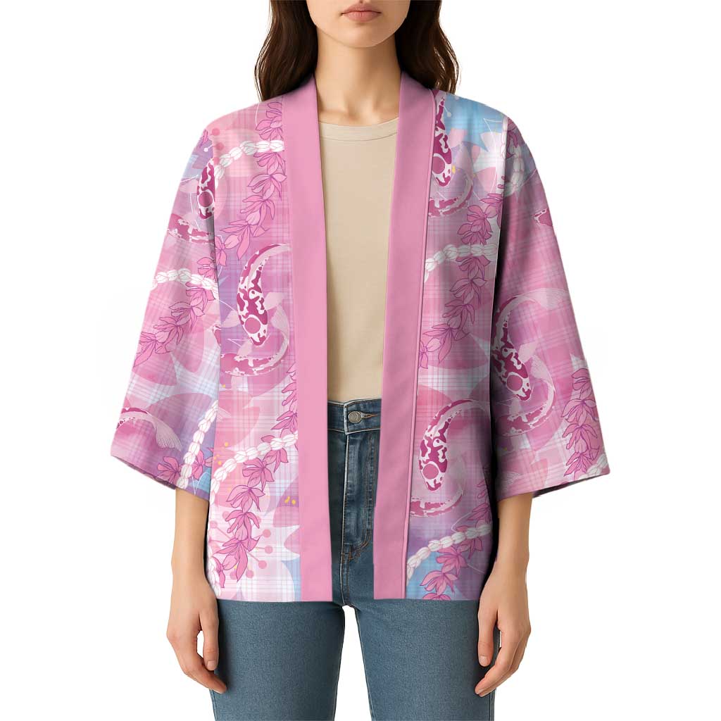 Japanese Koi Fish Kimono Pink Wagara Palaka Honohono Pikake Lei