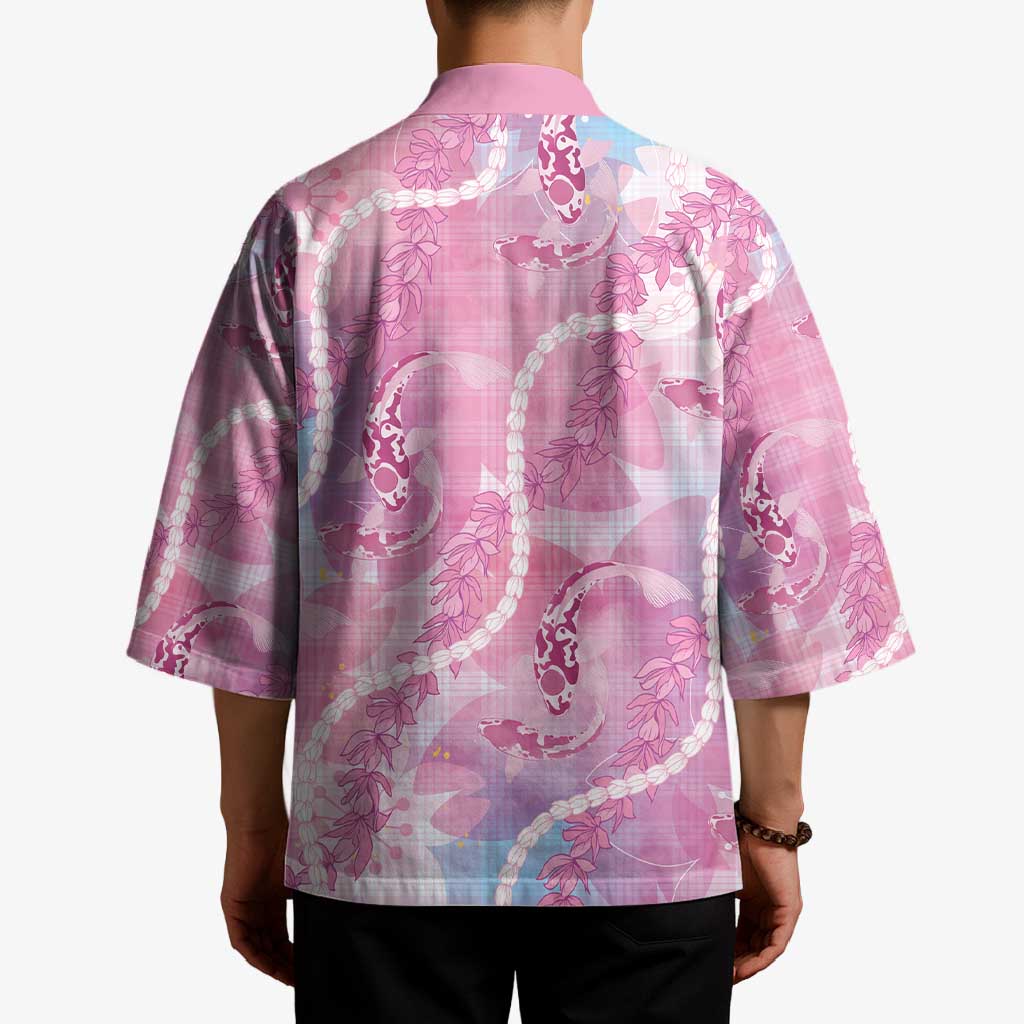 Japanese Koi Fish Kimono Pink Wagara Palaka Honohono Pikake Lei