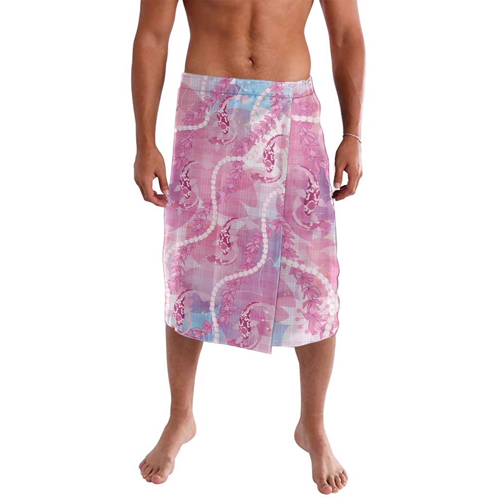 Japanese Koi Fish Lavalava Pink Wagara Palaka Honohono Pikake Lei LT9 Pink - Polynesian Pride