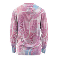 Japanese Koi Fish Long Sleeve Shirt Pink Wagara Palaka Honohono Pikake Lei LT9 - Polynesian Pride