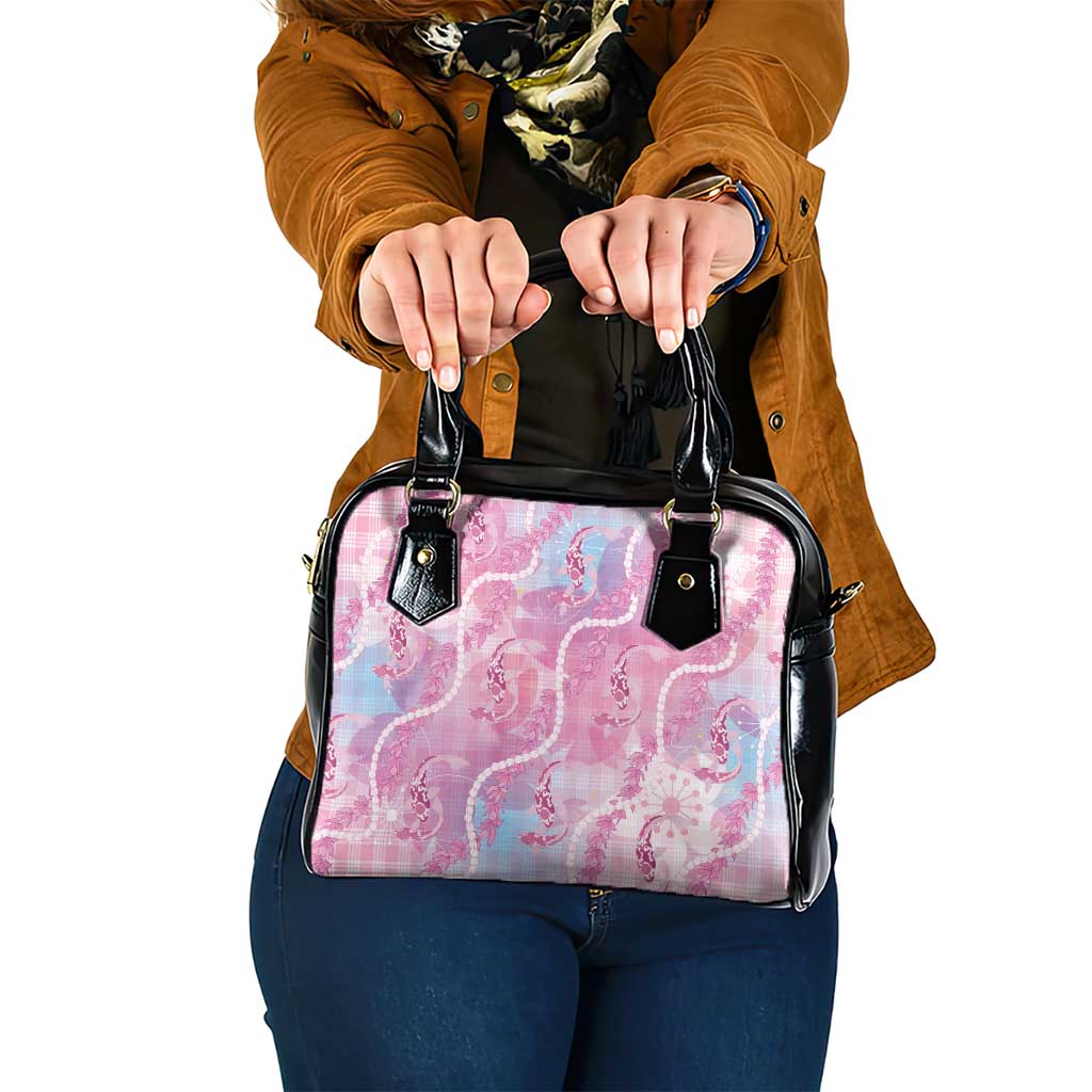 Japanese Koi Fish Shoulder Handbag Pink Wagara Palaka Honohono Pikake Lei