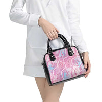 Japanese Koi Fish Shoulder Handbag Pink Wagara Palaka Honohono Pikake Lei