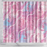 Japanese Koi Fish Shower Curtain Pink Wagara Palaka Honohono Pikake Lei