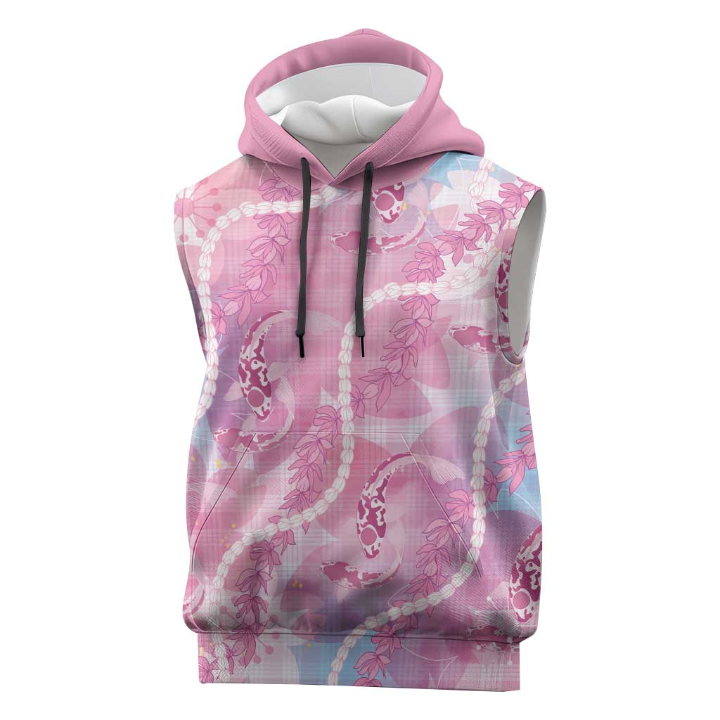 Japanese Koi Fish Sleeveless Hoodie Pink Wagara Palaka Honohono Pikake Lei LT9 Pink - Polynesian Pride