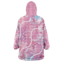 Japanese Koi Fish Wearable Blanket Hoodie Pink Wagara Palaka Honohono Pikake Lei LT9 - Polynesian Pride