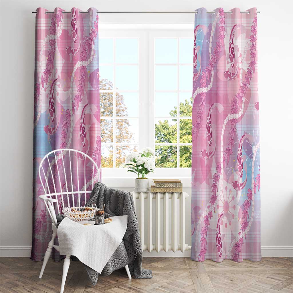 Japanese Koi Fish Window Curtain Pink Wagara Palaka Honohono Pikake Lei