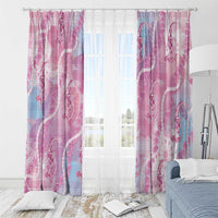 Japanese Koi Fish Window Curtain Pink Wagara Palaka Honohono Pikake Lei