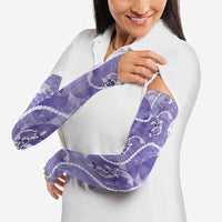 Japanese Koi Fish Arm Sleeves Purple Wagara Palaka Honohono Pikake Lei LT9 - Polynesian Pride