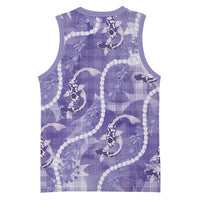 Japanese Koi Fish Basketball Jersey Purple Wagara Palaka Honohono Pikake Lei LT9 - Polynesian Pride