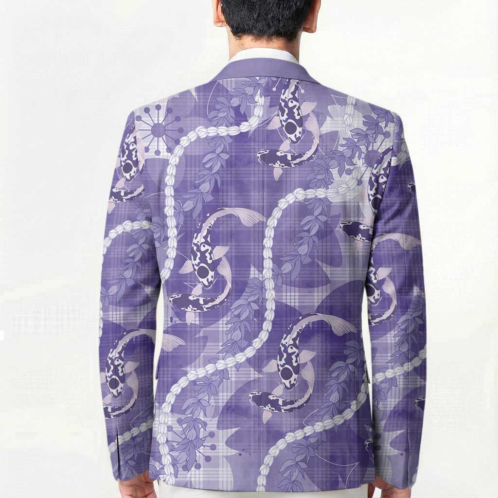 Japanese Koi Fish Blazer Purple Wagara Palaka Honohono Pikake Lei