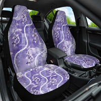 Japanese Koi Fish Car Seat Cover Purple Wagara Palaka Honohono Pikake Lei LT9 One Size Purple - Polynesian Pride
