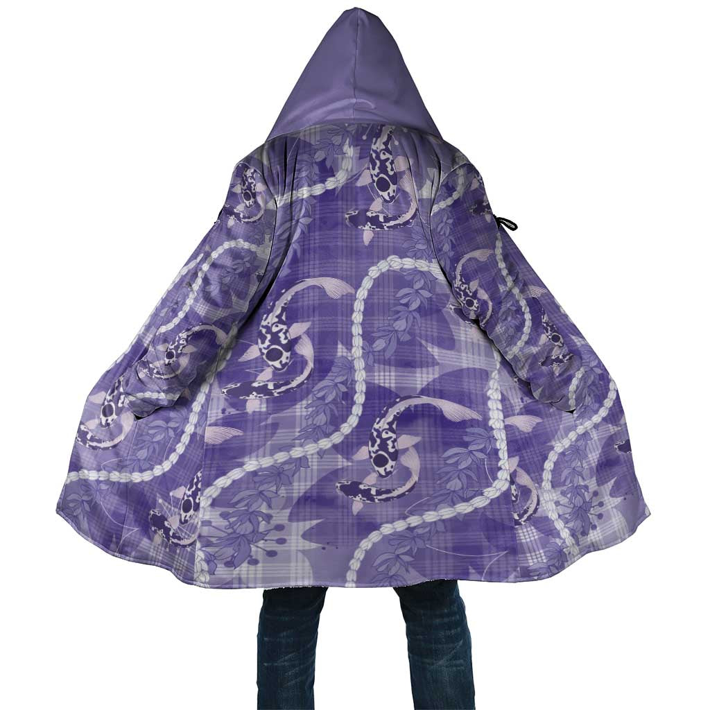 Japanese Koi Fish Cloak Purple Wagara Palaka Honohono Pikake Lei