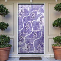 Japanese Koi Fish Door Cover Purple Wagara Palaka Honohono Pikake Lei LT9 Purple - Polynesian Pride