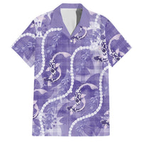 Japanese Koi Fish Family Matching Long Sleeve Bodycon Dress and Hawaiian Shirt Purple Wagara Palaka Honohono Pikake Lei