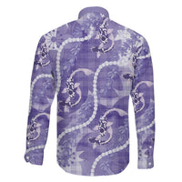 Japanese Koi Fish Family Matching Mermaid Dress and Hawaiian Shirt Purple Wagara Palaka Honohono Pikake Lei