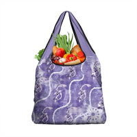 Japanese Koi Fish Grocery Bag Purple Wagara Palaka Honohono Pikake Lei LT9 1-pack One Size Purple - Polynesian Pride