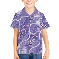 Japanese Koi Fish Hawaiian Shirt Purple Wagara Palaka Honohono Pikake Lei