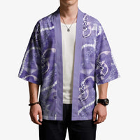 Japanese Koi Fish Kimono Purple Wagara Palaka Honohono Pikake Lei