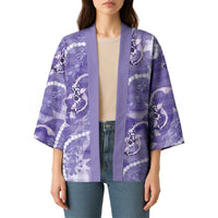 Japanese Koi Fish Kimono Purple Wagara Palaka Honohono Pikake Lei